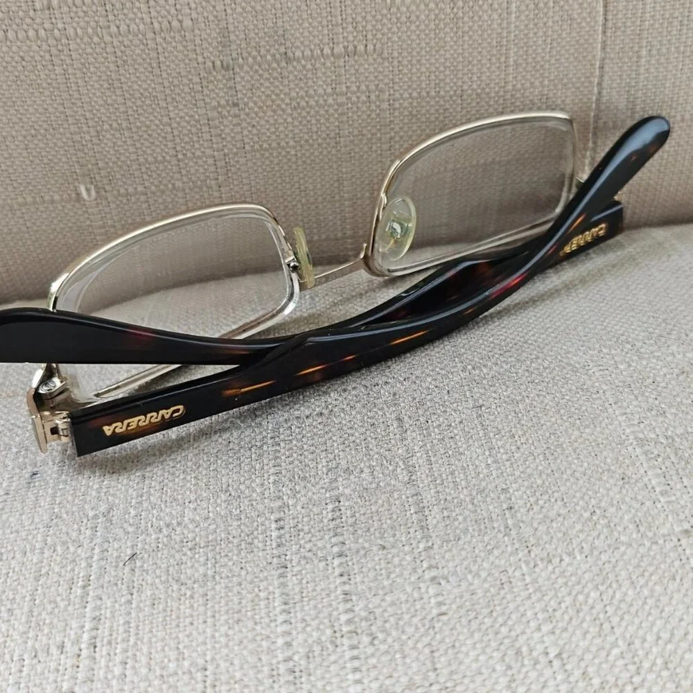 Carrera youth Eyeglasses Frame Brown/Gold Tone CA7605 Eye Wear Glasses